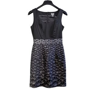 H&M Black Dress with Silver Pattern